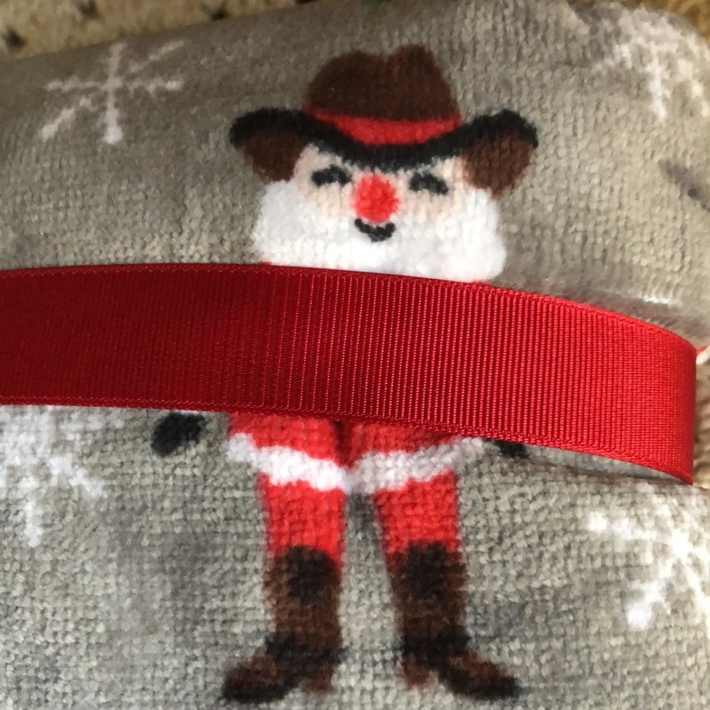 Western Cowboy SANTA Christmas Hand Towels